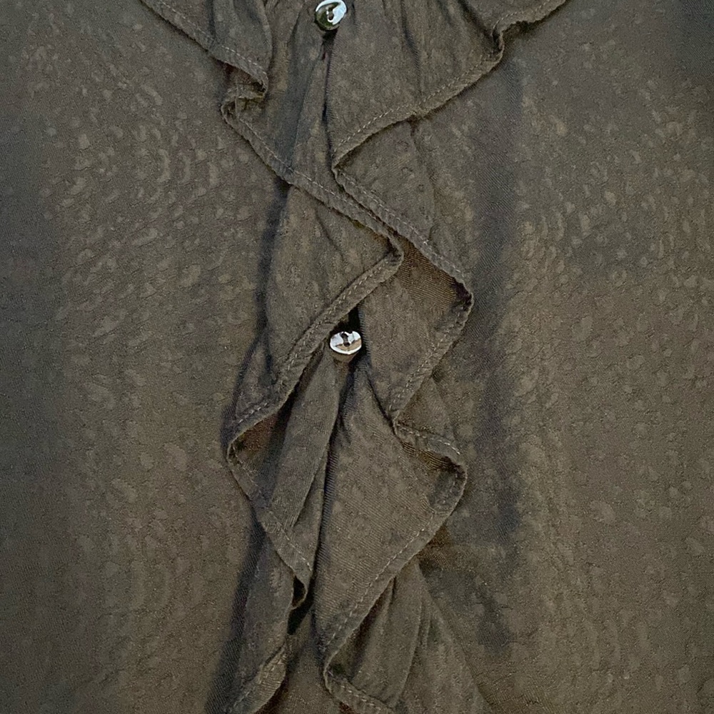 Black Button-Down, Blouse - image 5